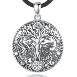 collier mythologique corbeau loup