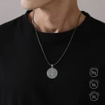 collier loup en métal viking