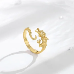 bague viking dragon or