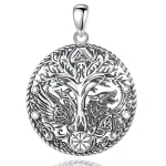 collier corbeau et loup viking