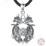 collier viking double dragon