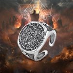 bague en argent avec rune viking