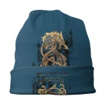 bonnet viking à tête de loup
