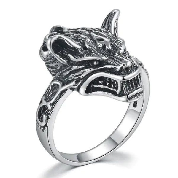 anneau loup Fenrir argent.925