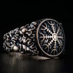 bague aegishjalmur en bronze massif