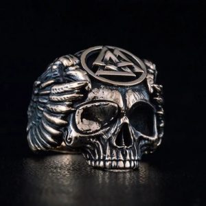 bague aegishjalmur en bronze massif