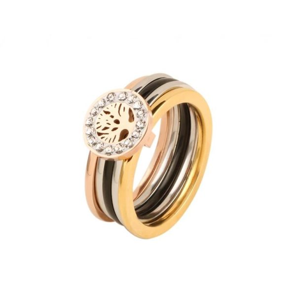 bague arbre de vie anneau multicolore