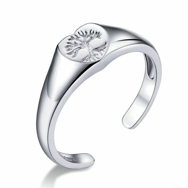 bague arbre de vie et coeur en argent 925