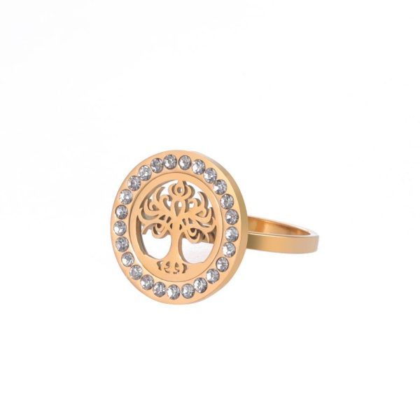 bague arbre de vie et strass