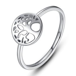 bague arbre de vie fine en argent 925