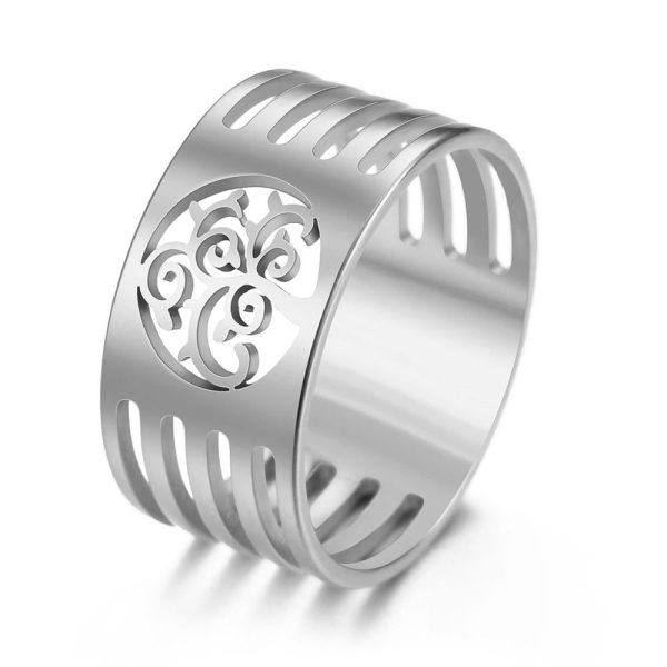 bague arbre de vie motif celte couleur argent