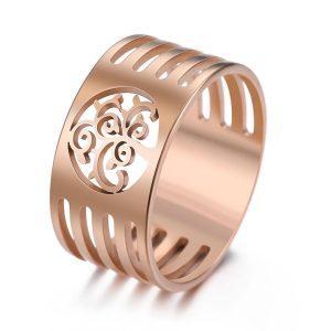 bague arbre de vie motif celte couleur or rose