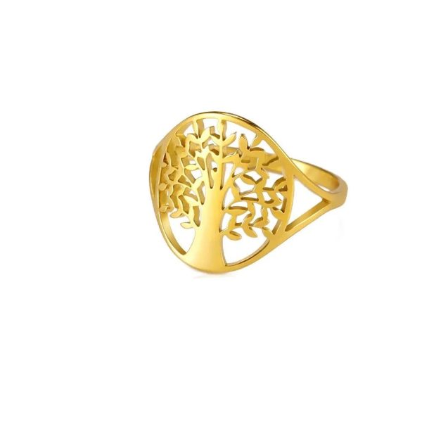 bague arbre nordique - dorée