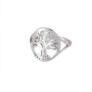 bague arbre sérénité - argentée