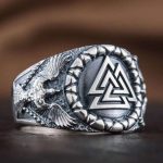 bague argent valknut