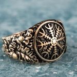 bague bronze massif style aegishjalmur