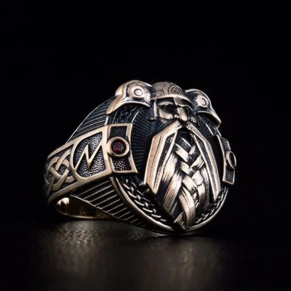 bague dieu odin en bronze massif