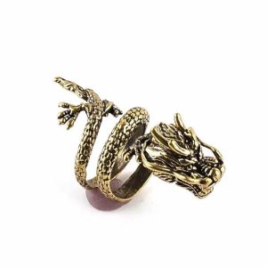 bague dragon doigt acier