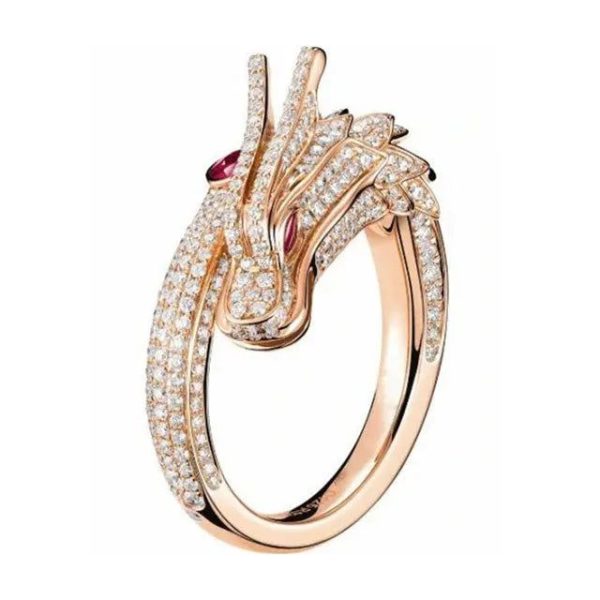 bague dragon femme acier