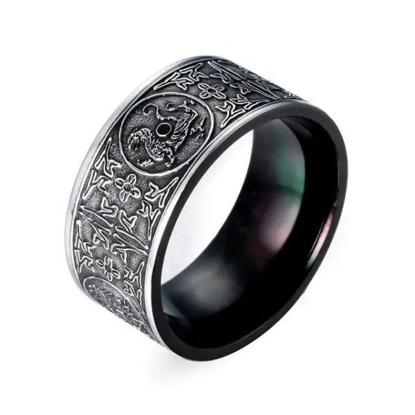 bague dragon sacré acier