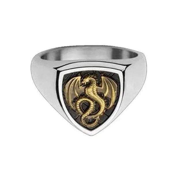 bague dragon targaryen acier