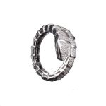 bague écaille de serpent argent