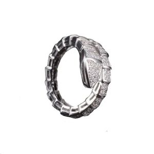 bague écaille de serpent argent