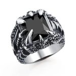 bague en acier griffe du dragon