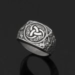 bague en argent triple corne d'odin