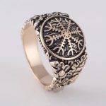 bague en bronze massif inspirée de aegishjalmur