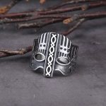 bague en métal guerrier viking