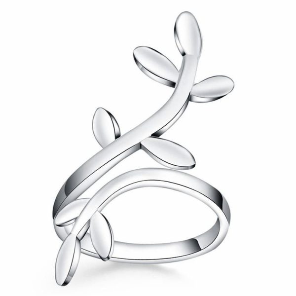 bague feuille arbre de vie en argent 925