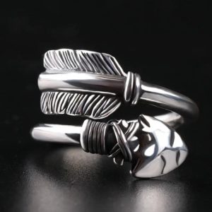 bague flèche viking argent