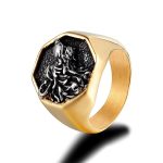 bague loup gravée viking