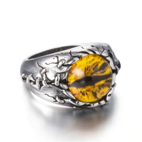bague oeil de dragon fafnir en acier