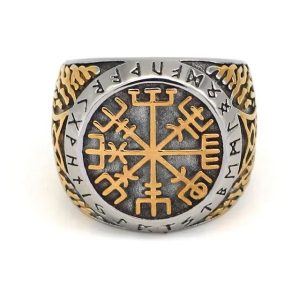 bague runes en argent