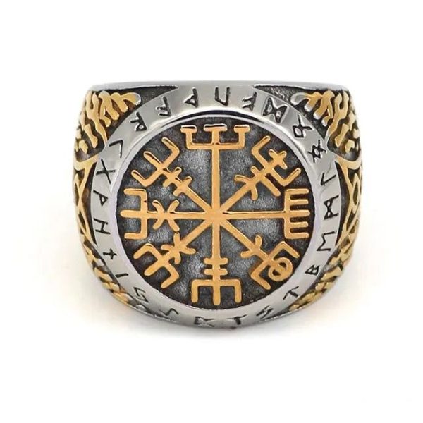 bague runes en argent