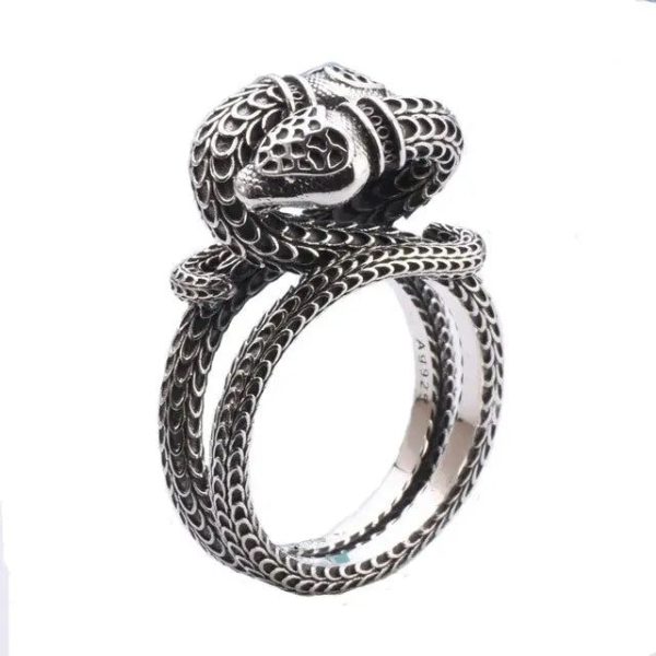 bague serpent scandinave argent