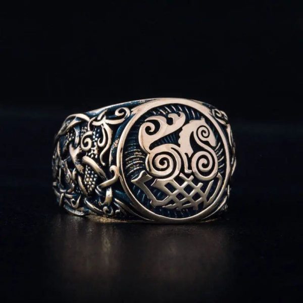 bague Sleipnir en bronze massif