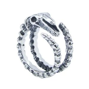 bague squelette de dragon en acier