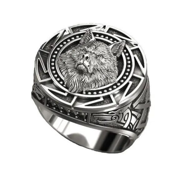 bague tête de loup