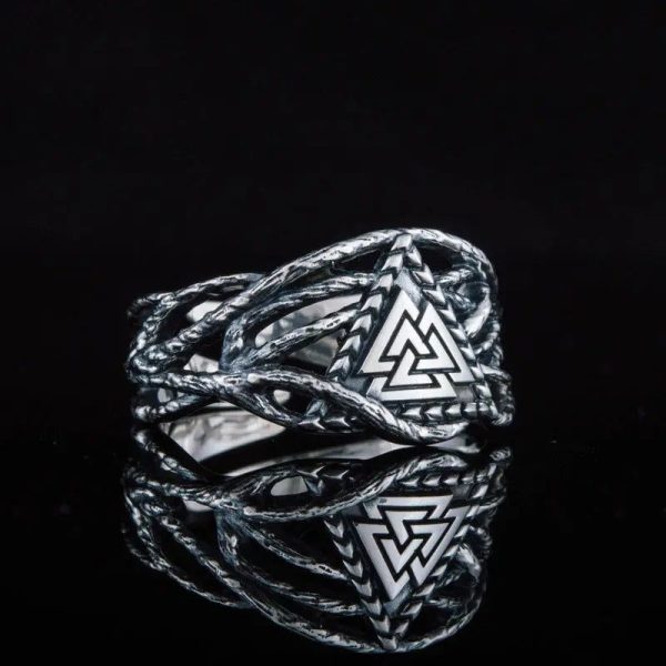 bague valknut en argent