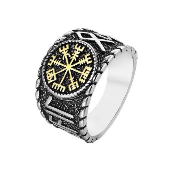 bague Vegvisir en acier
