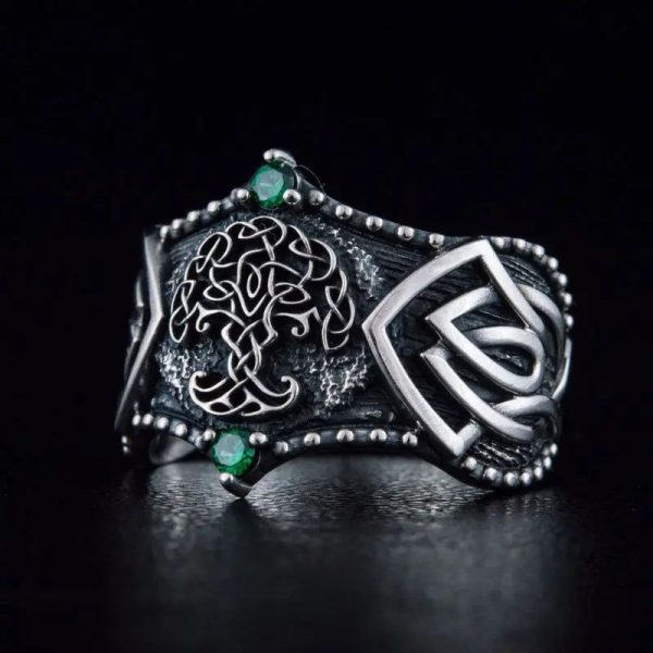 bague viking arbre de vie argent