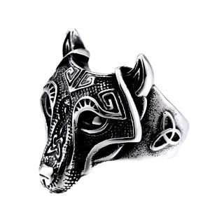 bague viking loup