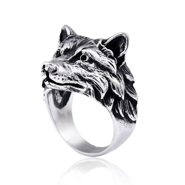 bague viking tête de loup fenrir