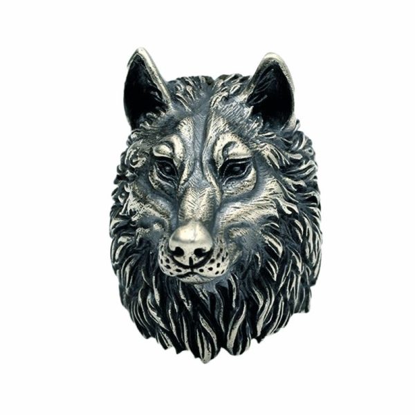 bague viking tête de loup fenrir