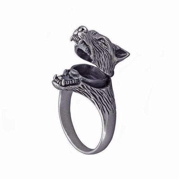 bague viking tête de loup fenrir