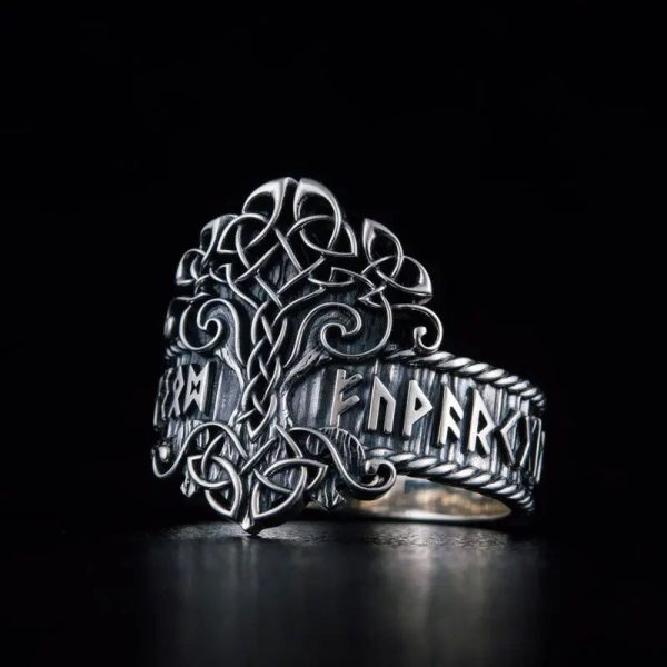 bague yggdrasil en argent