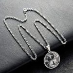 bijou en acier collier dragon nordique